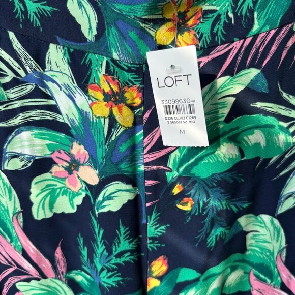 NWT LOFT Wide Leg Botanical Pants - Picture 6 of 7